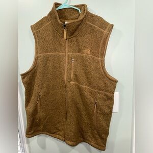 The North Face Men's Brown Fleece Vest - Zip Front